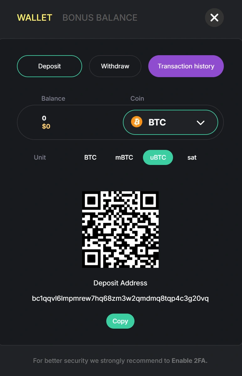 Rollhub Casino Payment Methods